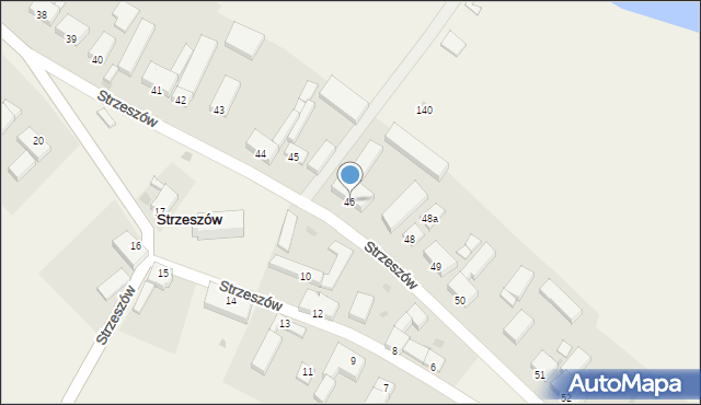 Strzeszów, Strzeszów, 46, mapa Strzeszów