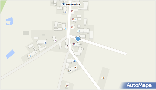 Strzeszowice, Strzeszowice, 10a, mapa Strzeszowice