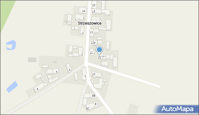 Strzeszowice, Strzeszowice, 11, mapa Strzeszowice