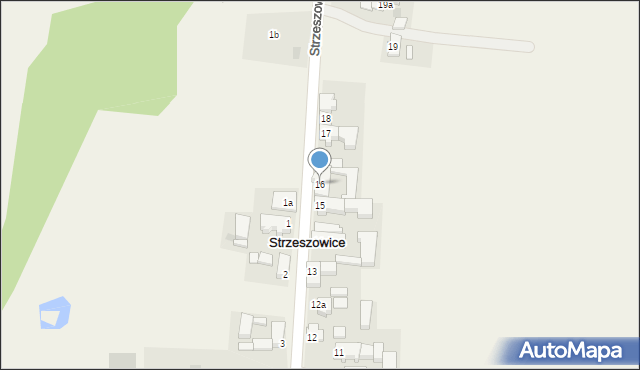 Strzeszowice, Strzeszowice, 16, mapa Strzeszowice