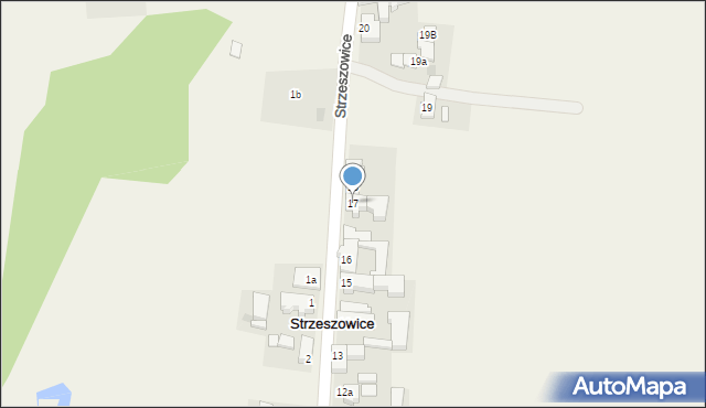 Strzeszowice, Strzeszowice, 17, mapa Strzeszowice