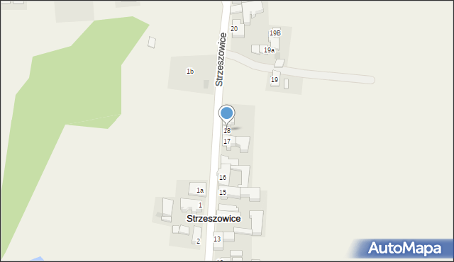 Strzeszowice, Strzeszowice, 18, mapa Strzeszowice