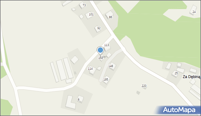 Strzeszyce, Strzeszyce, 102, mapa Strzeszyce