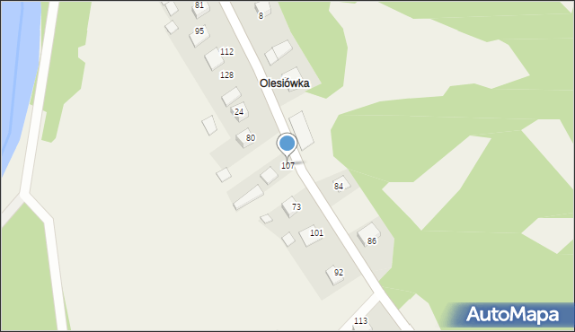 Strzeszyce, Strzeszyce, 107, mapa Strzeszyce