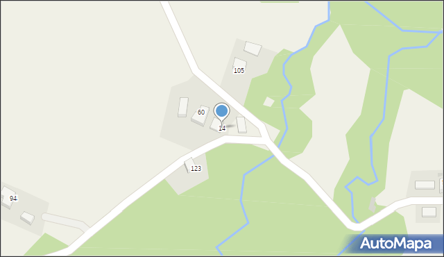 Strzeszyce, Strzeszyce, 14, mapa Strzeszyce