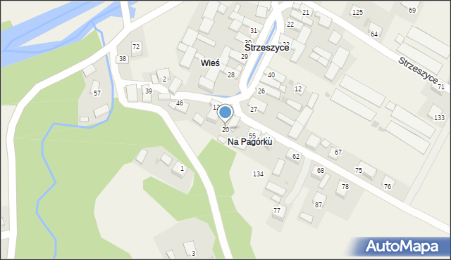 Strzeszyce, Strzeszyce, 20, mapa Strzeszyce