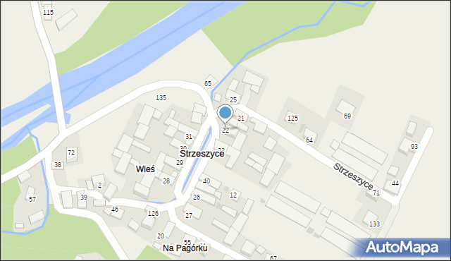 Strzeszyce, Strzeszyce, 22, mapa Strzeszyce