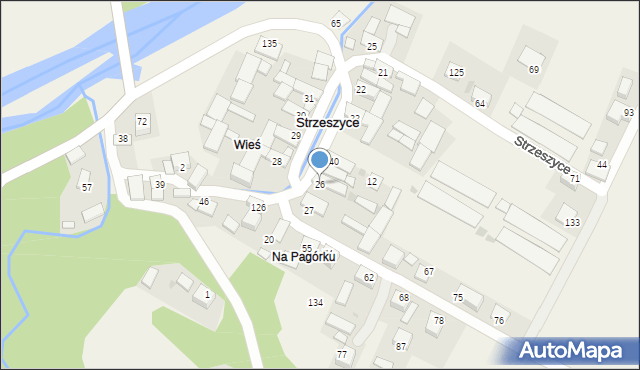 Strzeszyce, Strzeszyce, 26, mapa Strzeszyce