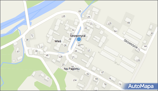 Strzeszyce, Strzeszyce, 40, mapa Strzeszyce