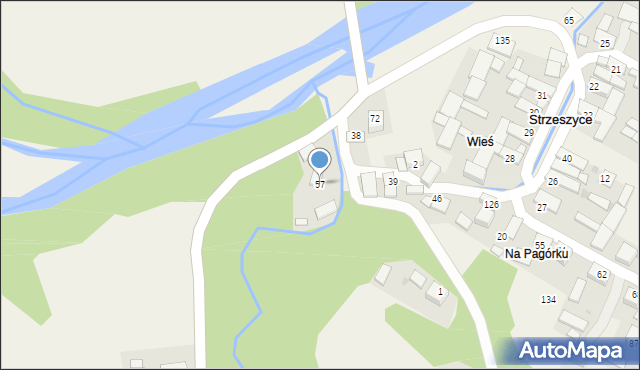 Strzeszyce, Strzeszyce, 57, mapa Strzeszyce