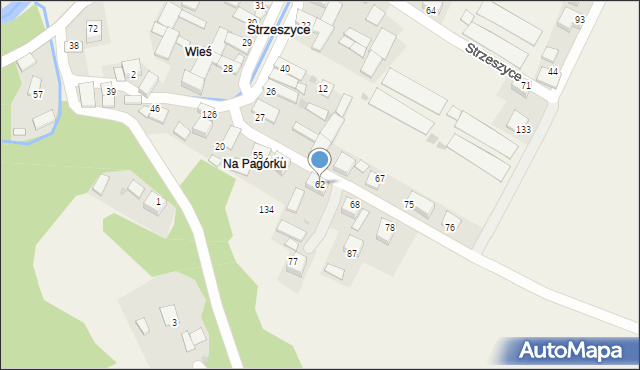 Strzeszyce, Strzeszyce, 62, mapa Strzeszyce