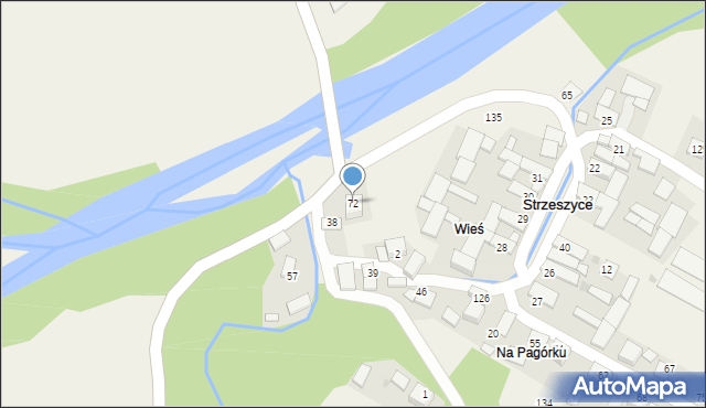 Strzeszyce, Strzeszyce, 72, mapa Strzeszyce