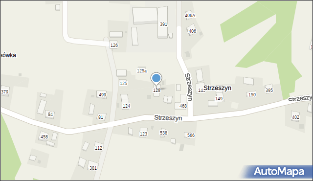 Strzeszyn, Strzeszyn, 128, mapa Strzeszyn