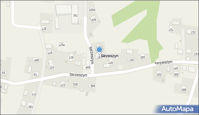 Strzeszyn, Strzeszyn, 145, mapa Strzeszyn