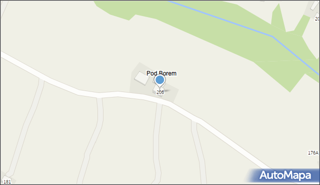 Strzeszyn, Strzeszyn, 206, mapa Strzeszyn