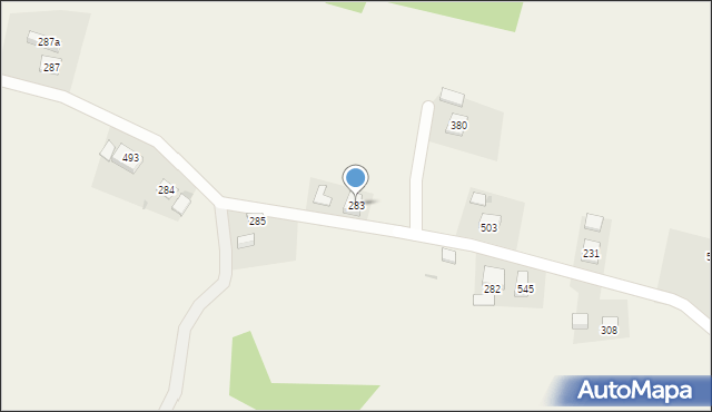 Strzeszyn, Strzeszyn, 283, mapa Strzeszyn