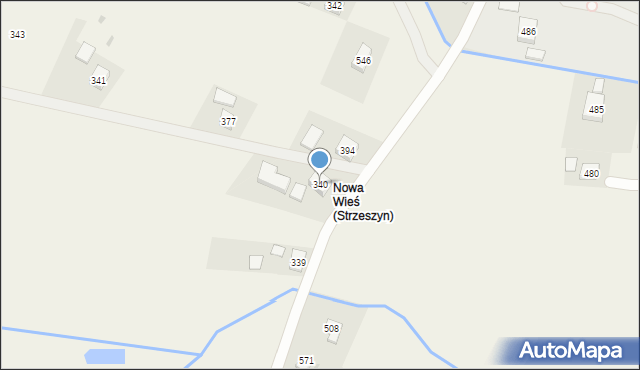 Strzeszyn, Strzeszyn, 340, mapa Strzeszyn