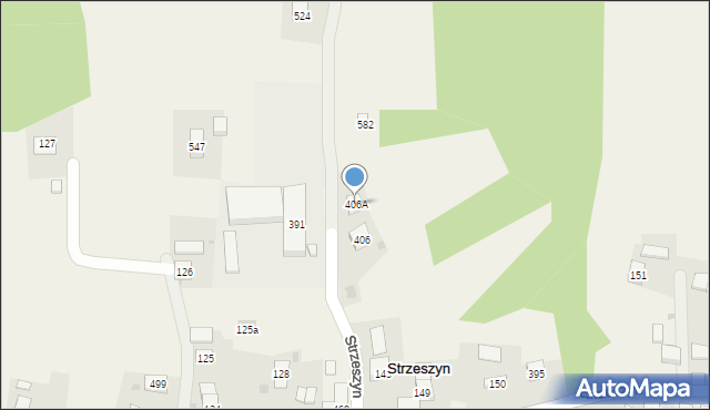 Strzeszyn, Strzeszyn, 406A, mapa Strzeszyn