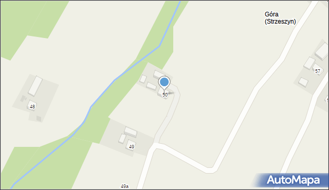 Strzeszyn, Strzeszyn, 50, mapa Strzeszyn