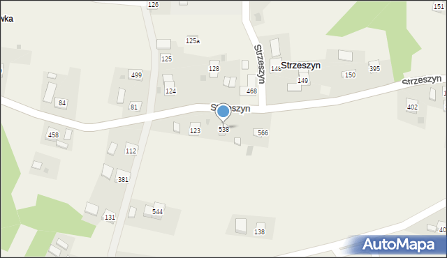 Strzeszyn, Strzeszyn, 538, mapa Strzeszyn