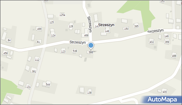 Strzeszyn, Strzeszyn, 566, mapa Strzeszyn