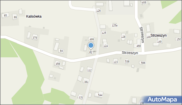 Strzeszyn, Strzeszyn, 81, mapa Strzeszyn