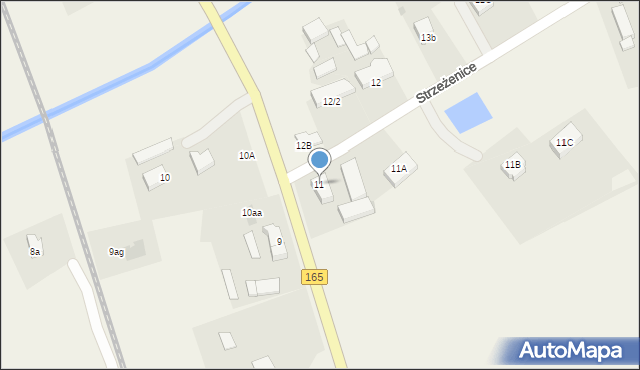 Strzeżenice, Strzeżenice, 11, mapa Strzeżenice