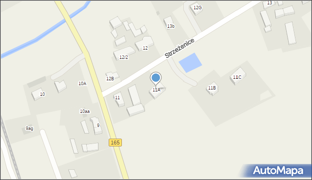 Strzeżenice, Strzeżenice, 11A, mapa Strzeżenice