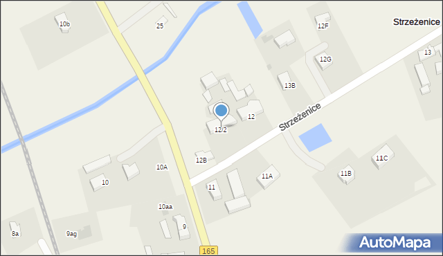 Strzeżenice, Strzeżenice, 12A, mapa Strzeżenice