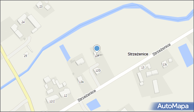 Strzeżenice, Strzeżenice, 12F, mapa Strzeżenice