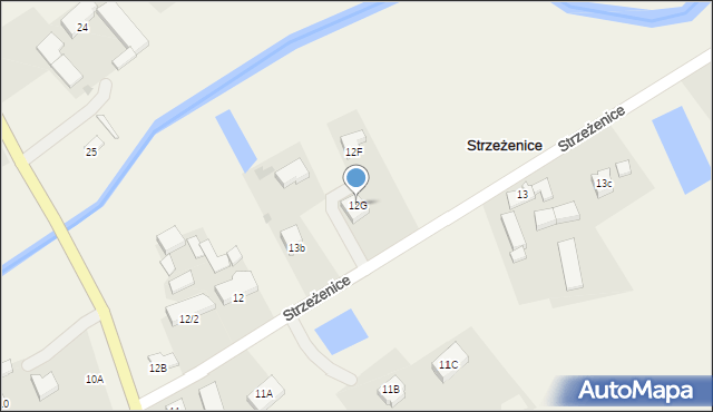 Strzeżenice, Strzeżenice, 12G, mapa Strzeżenice