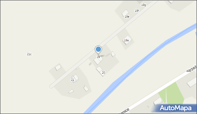 Strzeżenice, Strzeżenice, 19, mapa Strzeżenice