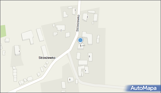 Strzeżewko, Strzeżewko, 5, mapa Strzeżewko