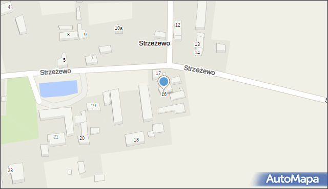 Strzeżewo, Strzeżewo, 16, mapa Strzeżewo