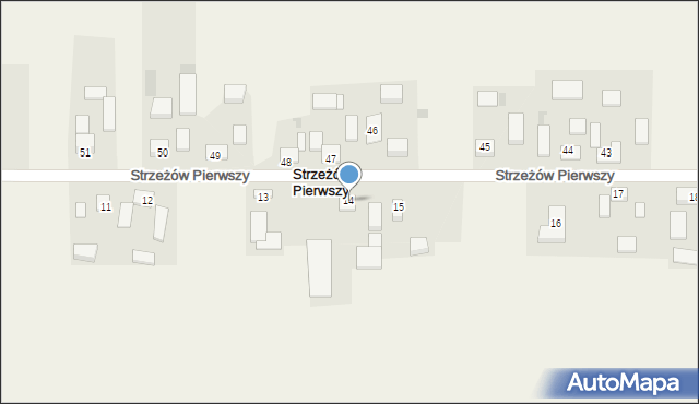 Strzeżów Pierwszy, Strzeżów Pierwszy, 14, mapa Strzeżów Pierwszy