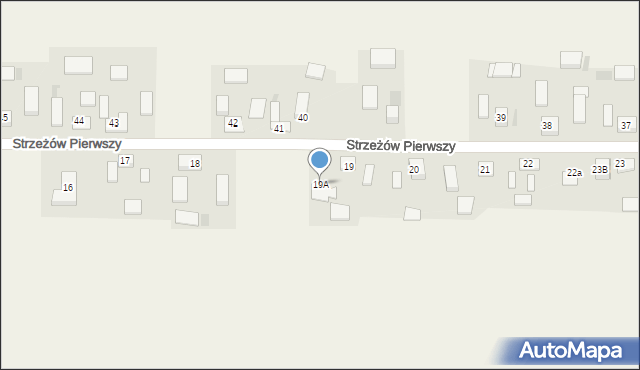 Strzeżów Pierwszy, Strzeżów Pierwszy, 19A, mapa Strzeżów Pierwszy