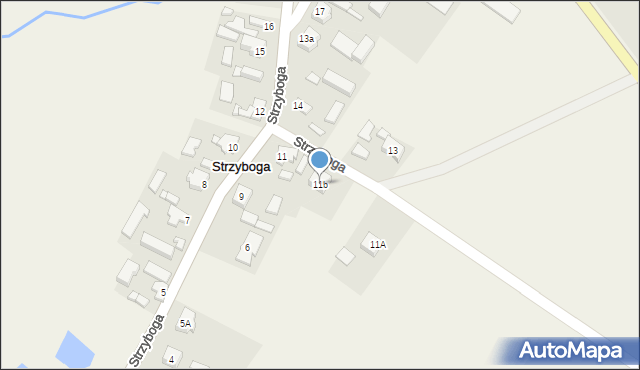 Strzyboga, Strzyboga, 11b, mapa Strzyboga