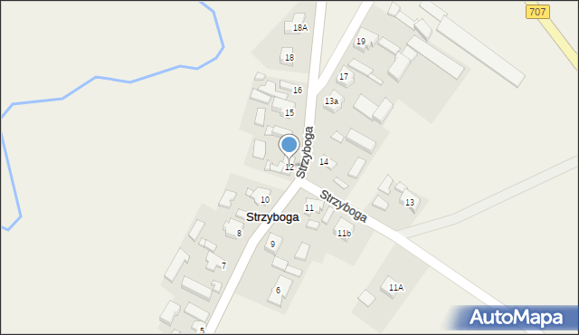 Strzyboga, Strzyboga, 12, mapa Strzyboga