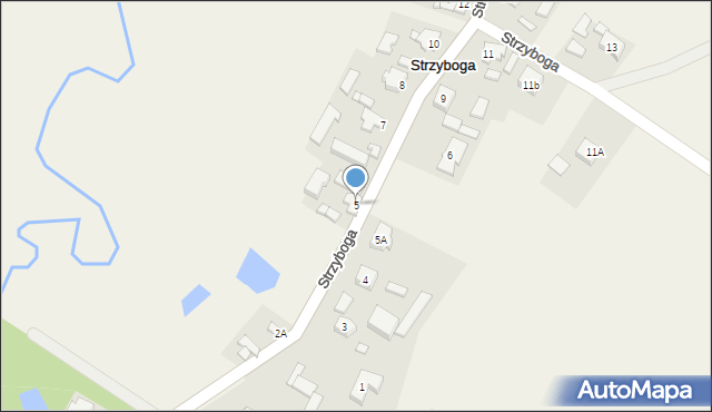 Strzyboga, Strzyboga, 5, mapa Strzyboga