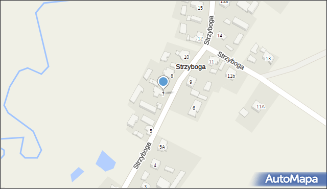 Strzyboga, Strzyboga, 7, mapa Strzyboga