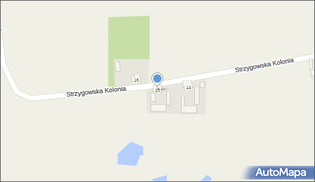 Strzygowska Kolonia, Strzygowska Kolonia, 15, mapa Strzygowska Kolonia