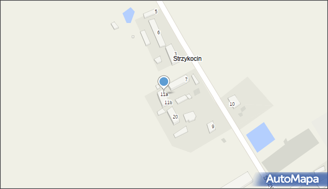 Strzykocin, Strzykocin, 11a, mapa Strzykocin