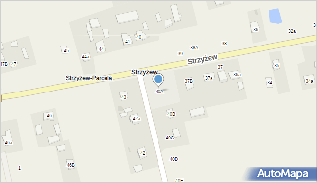 Strzyżew, Strzyżew, 40A, mapa Strzyżew