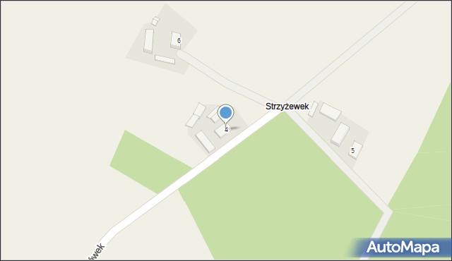 Strzyżew, Strzyżówek, 4, mapa Strzyżew