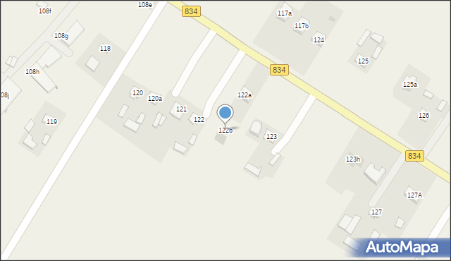 Strzyżewice, Strzyżewice, 122b, mapa Strzyżewice