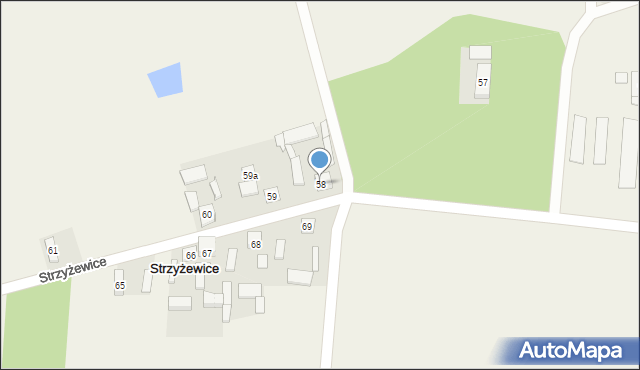 Strzyżewice, Strzyżewice, 58, mapa Strzyżewice