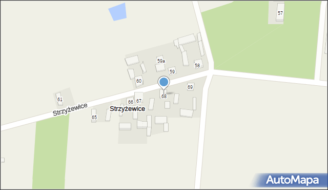 Strzyżewice, Strzyżewice, 68, mapa Strzyżewice