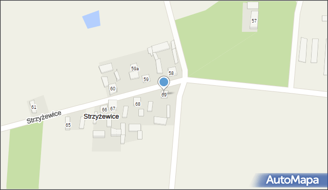 Strzyżewice, Strzyżewice, 69, mapa Strzyżewice