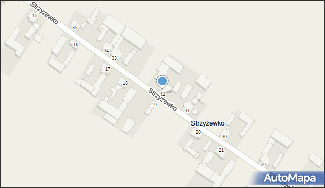 Strzyżewko, Strzyżewko, 32, mapa Strzyżewko