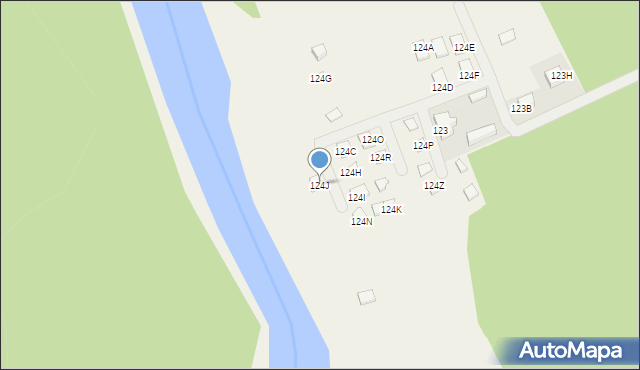 Strzyżewo, Strzyżewo, 124J, mapa Strzyżewo